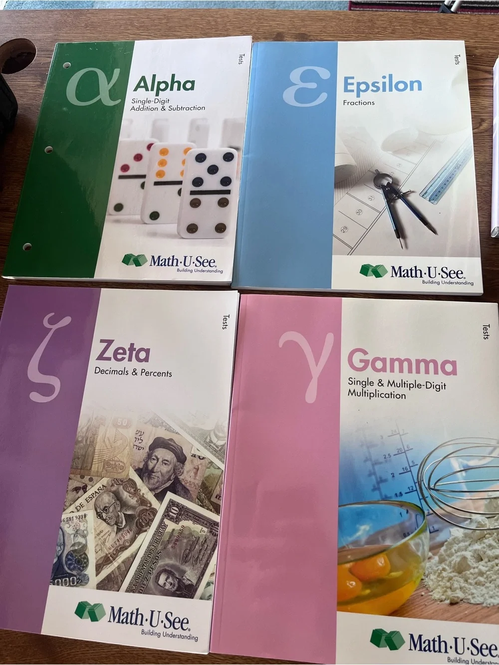 Math-u-see homeschool text books, cds, block set huge lot. Lots of grade levels